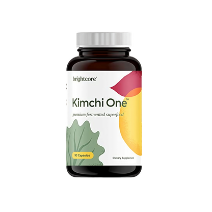 Brightcore Nutrition - Kimchi One, Kimchi Powder Capsules, Probiotics, Enzymes, & Antioxidant Supplement, Premium Gut Health Superfood for Overall Well Being, Gluten-Free, 90 Vegan Capsules